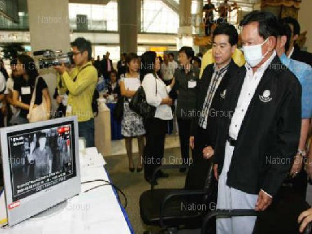 สนามบินสุวรรณภูมิมีการตรวจเข้มผู้โดยสารขาเข้าและออก ป้องกันไข้หวัดหมู