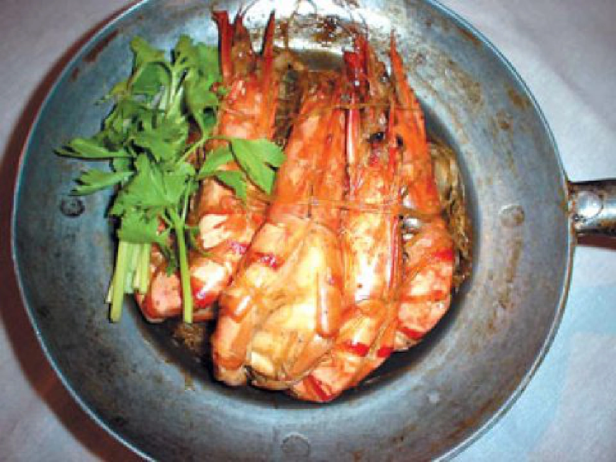 กุ้งแชบ๊วยอบวุ้นเส้น กุ้งแชบ๊วยอบวุ้นเส้น