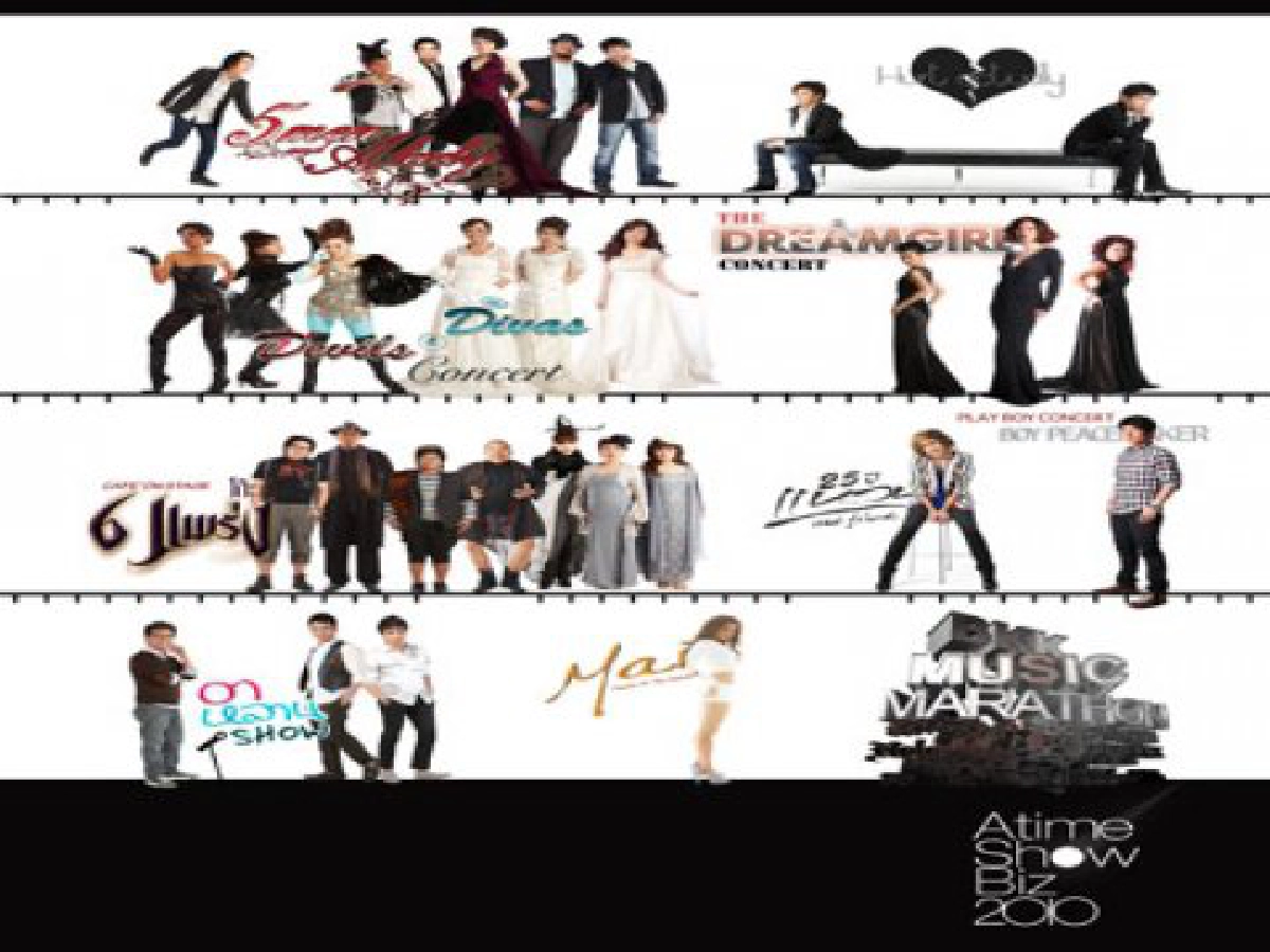 เปิดโผ "10 คอนเสิร์ต" ตลอดปี 53
ภายใต้โลโก้ "เอ-ไทม์ โชว์บิส"
เปิดโผ "10 คอนเสิร์ต" ตลอดปี 53
ภายใต้โลโก้ "เอ-ไทม์ โชว์บิส"