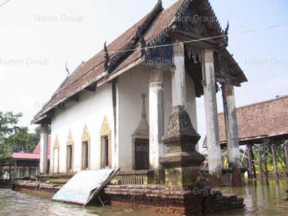วิหารอยุธยาตอนต้น600ปีน้ำท่วมทรุดตัว