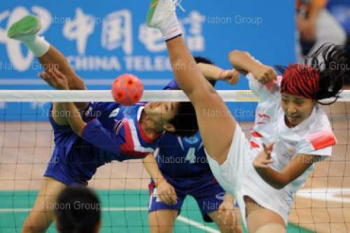 ตะกร้อชุดสาวไทยลิ่วชิงเจ้าภาพ