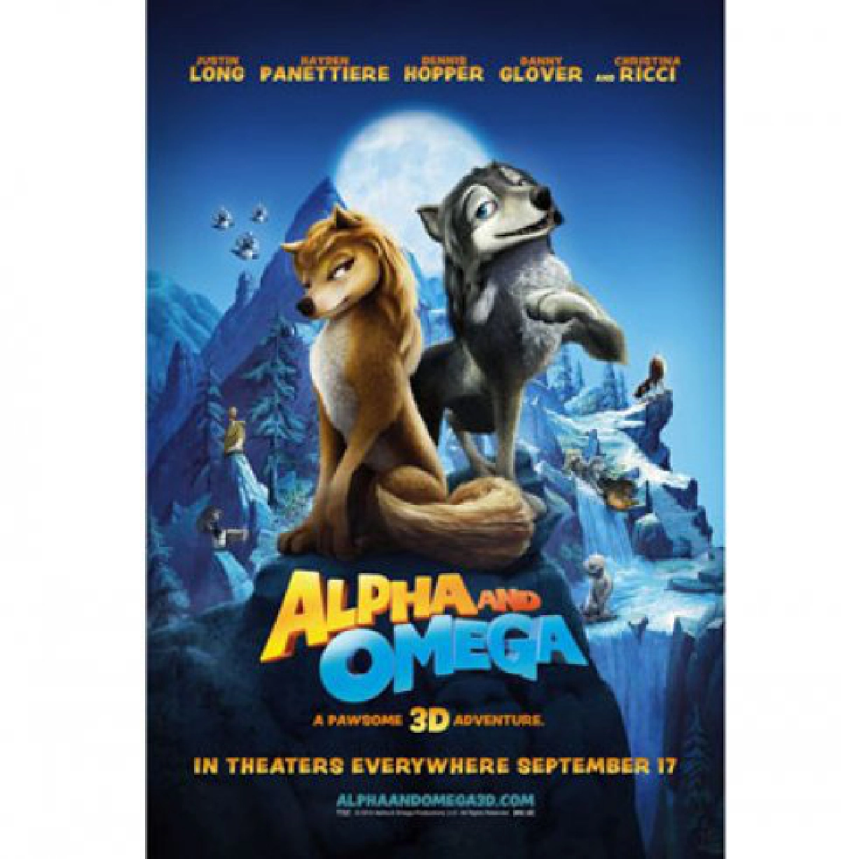 "Alpha & Omega 3D"แอนิเมชั่นล้ำ
ขนทีมนักแสดงฮอลลีวู้ดให้เสียงพากย์ "Alpha & Omega 3D"แอนิเมชั่นล้ำ
ขนทีมนักแสดงฮอลลีวู้ดให้เสียงพากย์