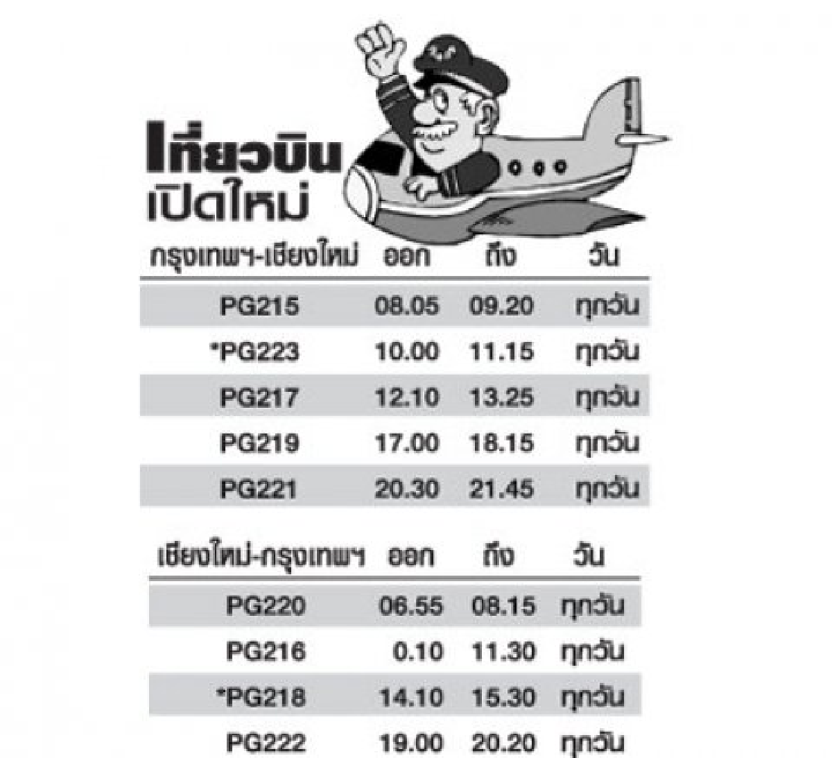 นักท่องเที่ยวมีเฮ บิน กรุงเทพฯ-เชียงใหม่ ราคาประหยัด 

