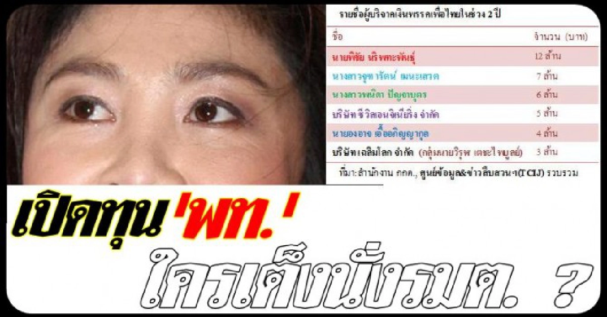 เปิด'นายทุน'พท.ใครเต็งนั่งรมต.?