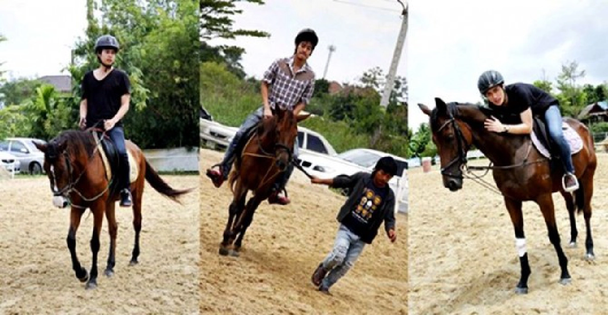 'แดน'ชวน'เชน-ปั้นจั่น'ประลองขี่ม้า 'แดน'ชวน'เชน-ปั้นจั่น'ประลองขี่ม้า