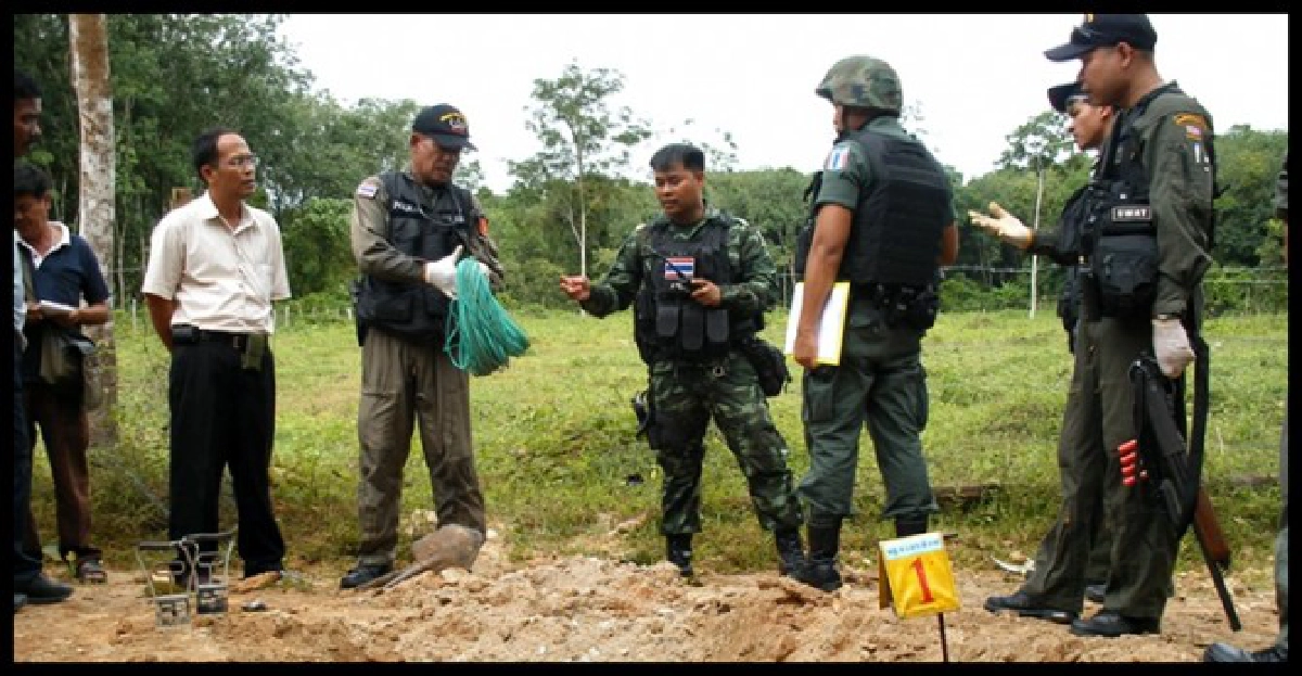 โจรใต้!ป่วนขึงป้ายผ้าลวงจนท.หวังกดบึ้ม