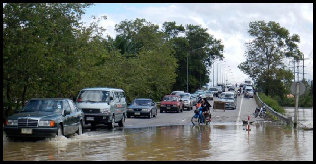 น้ำคลองหาดใหญ่เอ่อท่วมควนลัง2เมตร น้ำคลองหาดใหญ่เอ่อท่วมควนลัง2เมตร