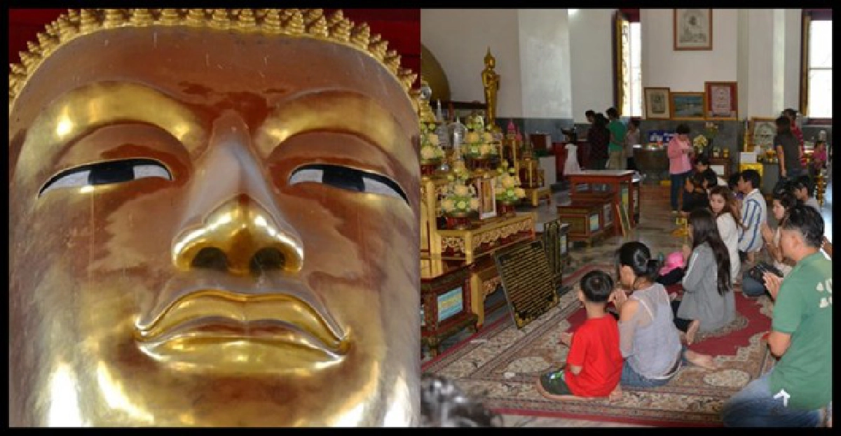 แห่ดูคราบน้ำตาหลวงพ่อโตวัดไชโย