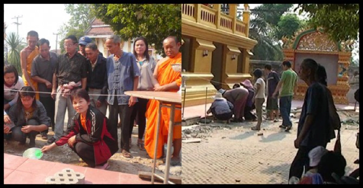 แห่ขอหวยน้ำหยดใต้ฐานพระประธาน แห่ขอหวยน้ำหยดใต้ฐานพระประธาน