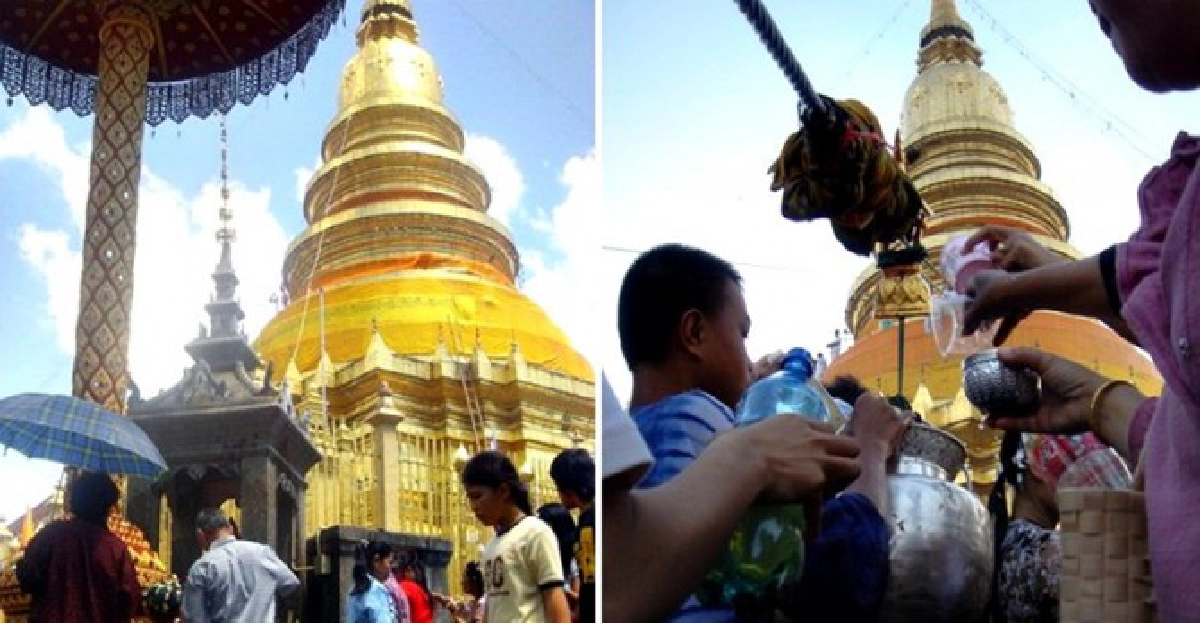ประเพณีสรงน้ำพระบรมธาตุฯลำพูน ประเพณีสรงน้ำพระบรมธาตุฯลำพูน