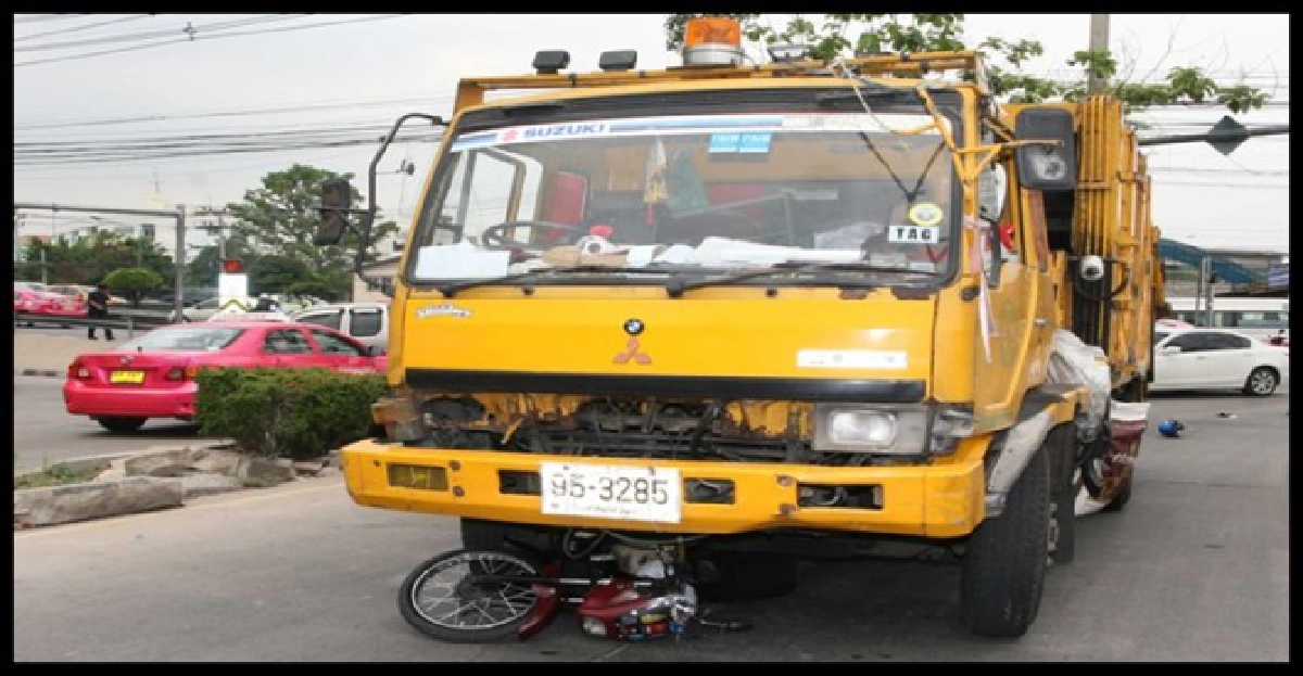 รถขยะทับจยย.เฒ่า81ดับคาที่