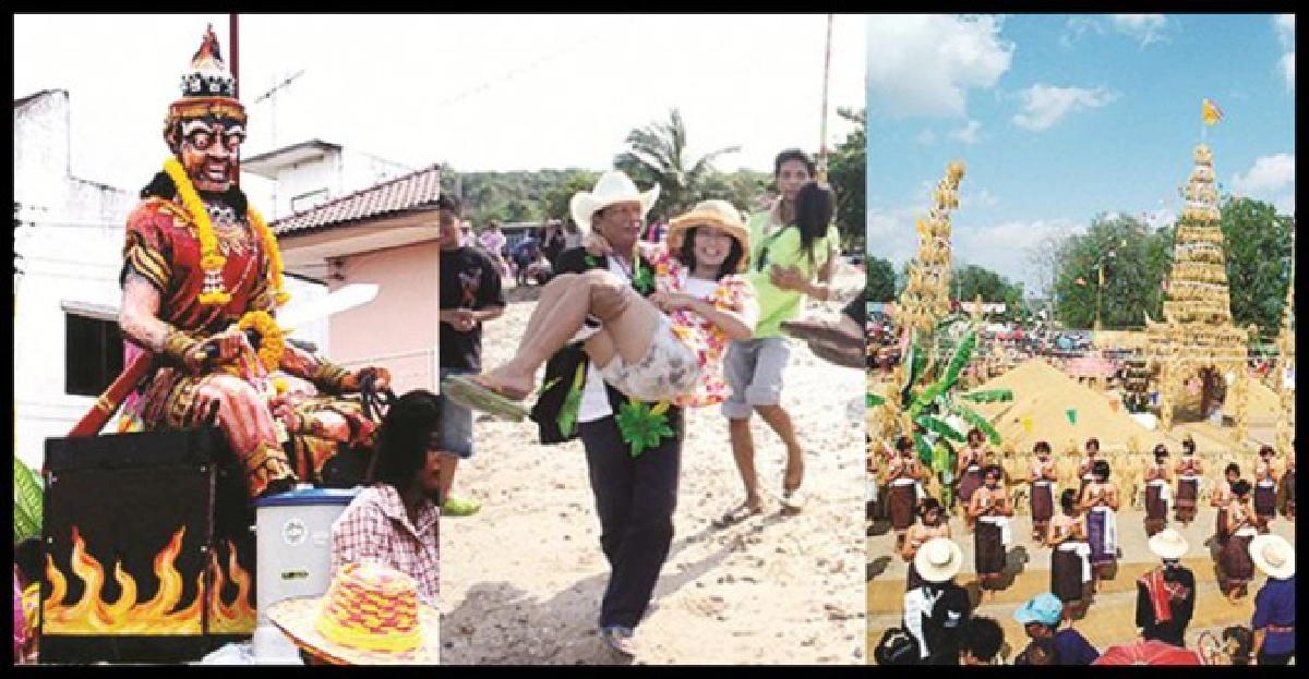 สงกรานต์ชลบุรีอุ้มสาวลงน้ำ-แห่พญายม