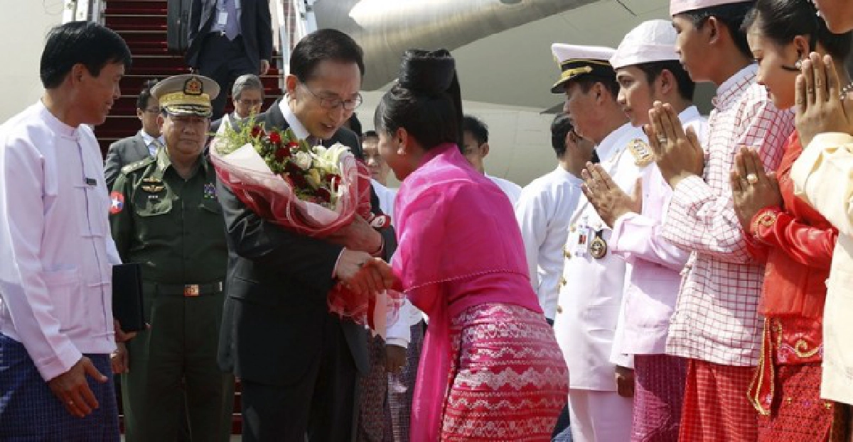 ผู้นำเกาหลีใต้เยือนพม่าครั้งแรกใน29ปี 