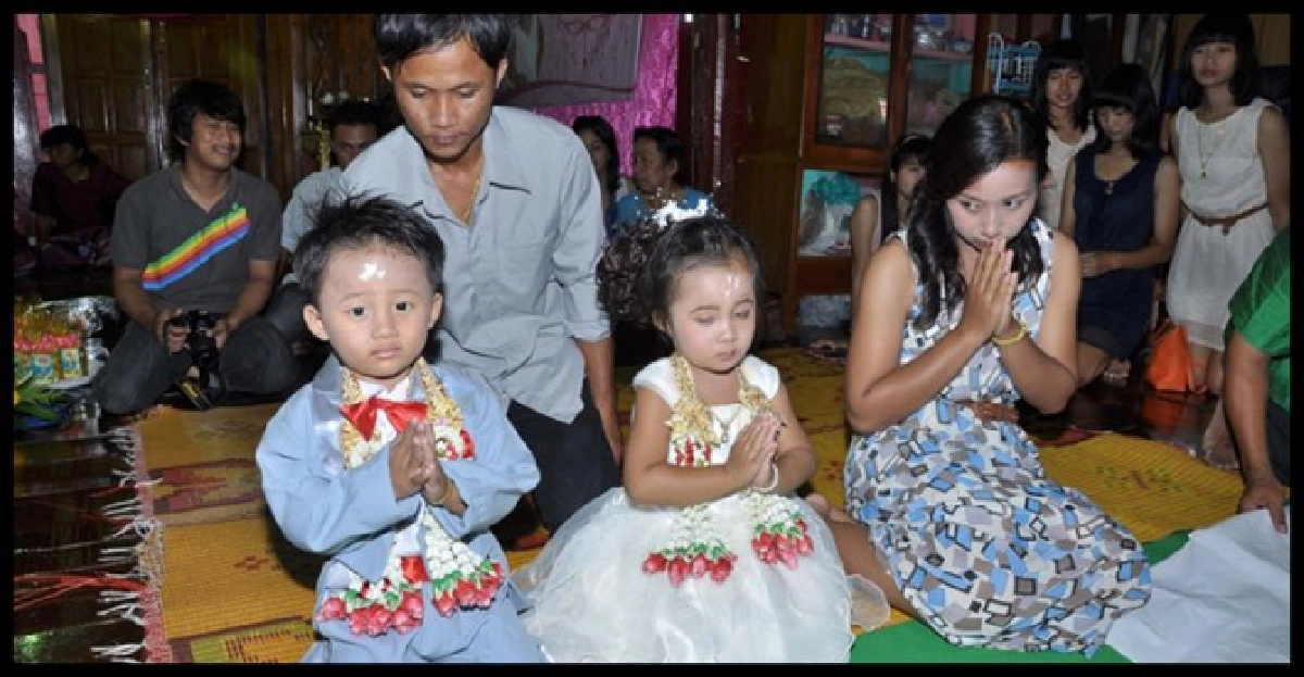 ฮือฮา!แต่งแฝด3ขวบสินสอดเงินแสนทอง10บ.