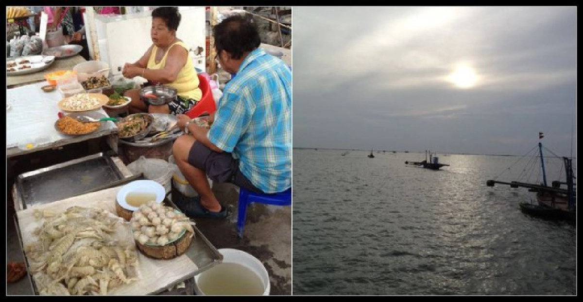 กินปู ดูทะเล..ตลาดท่าเรือพลี ชลบุรี 
