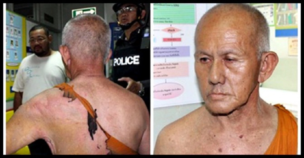 ชายวิกลจริตคลั่งจุดไฟเผาพระภิกษุสงฆ์