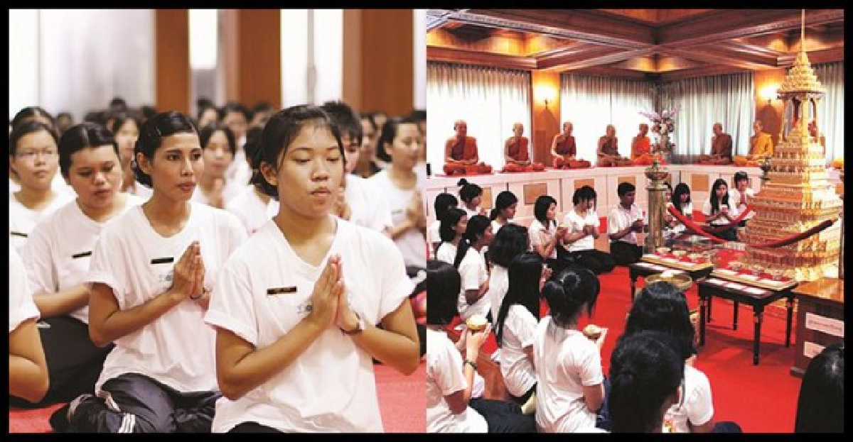 'รับน้องรับธรรม'ที่วัดเทวราชกุญชร 'รับน้องรับธรรม'ที่วัดเทวราชกุญชร