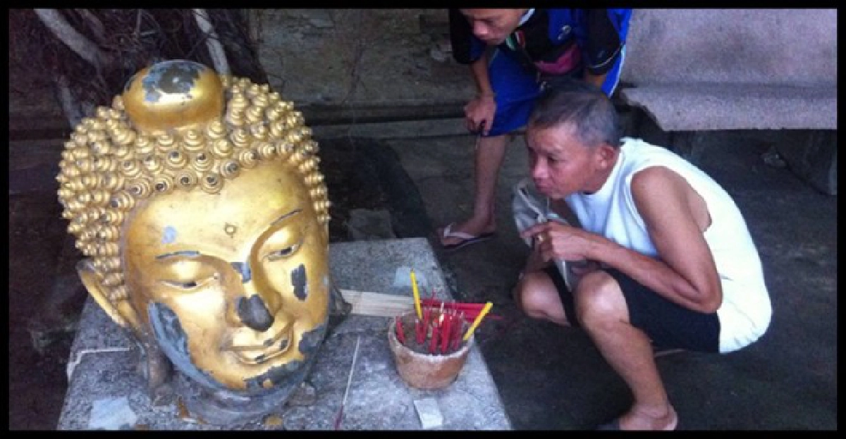 โจรตัด'เศียรพระ'ทิ้งกองขยะริมกำแพงวัด