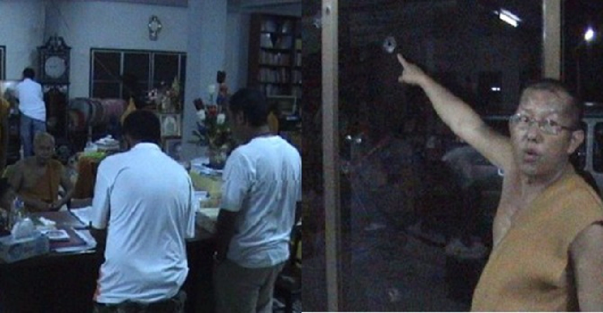 ยิงถล่มกุฎิรองเจ้าอาวาสวัดบ้านนา ยิงถล่มกุฎิรองเจ้าอาวาสวัดบ้านนา