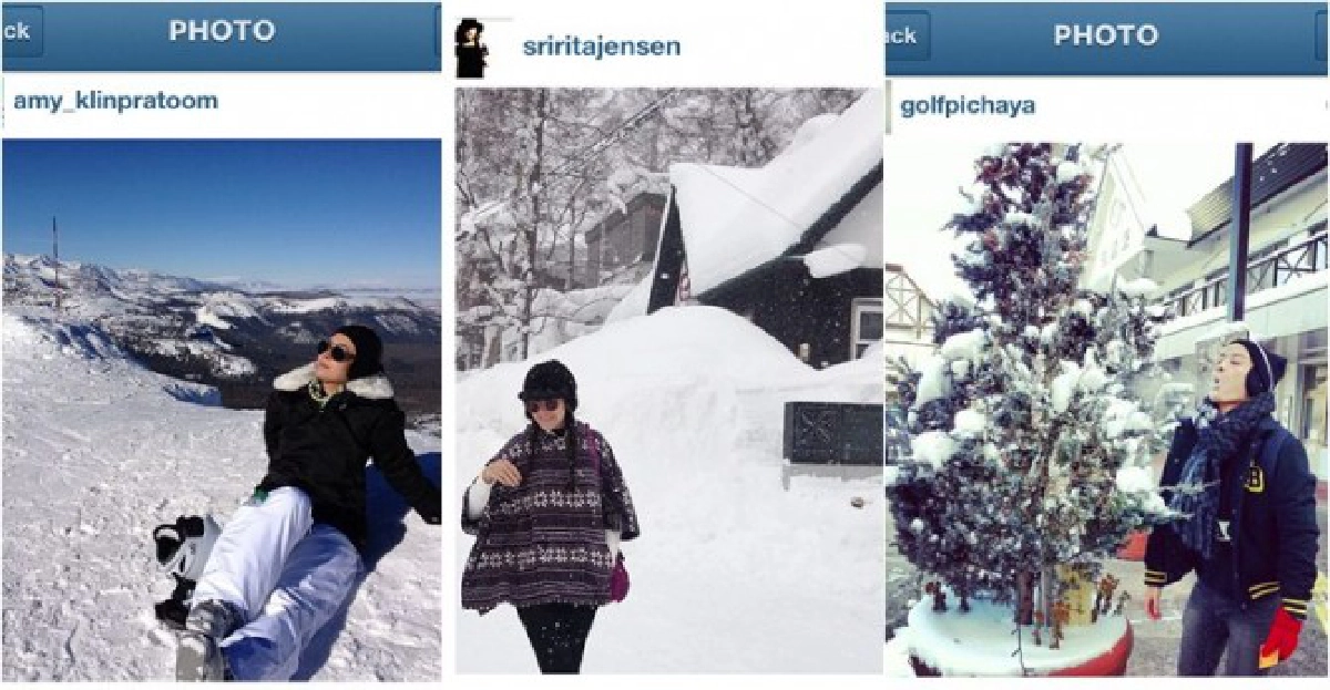 คนดังหนีร้อนไปอบหิมะ คนดังหนีร้อนไปอบหิมะ
