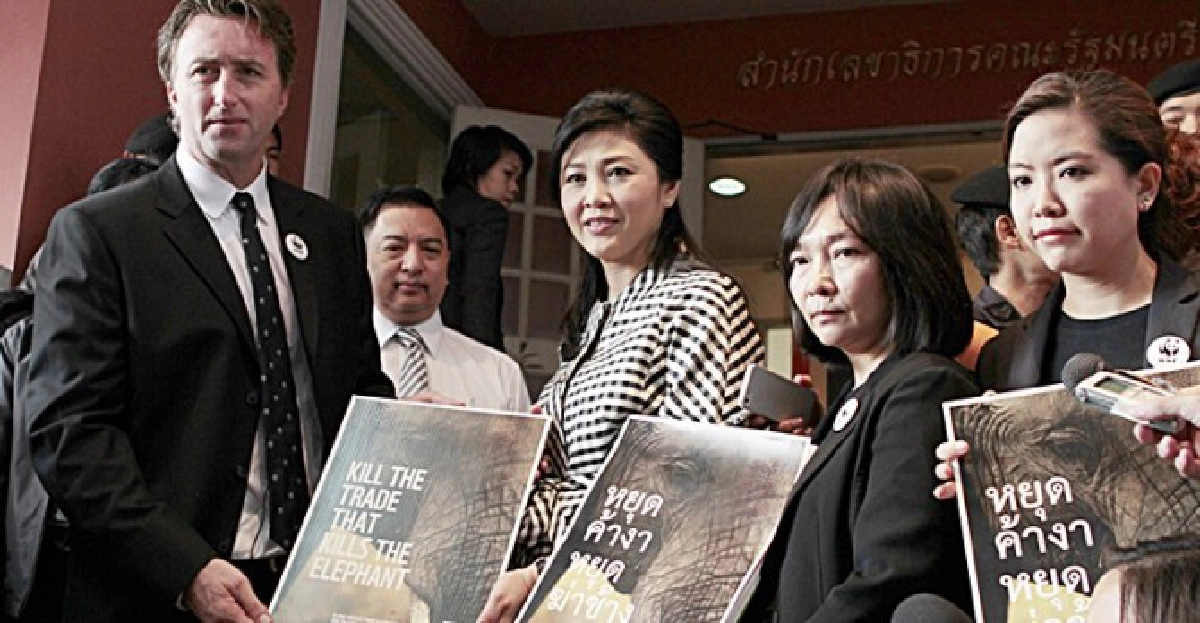 'ปู'รับรายชื่อหนุนห้ามค้าช้างในไทย