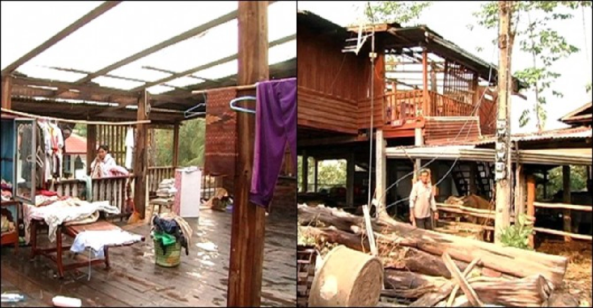 พังยับ!พายุฤดูร้อนพัดกระหน่ำศรีสะเกษ