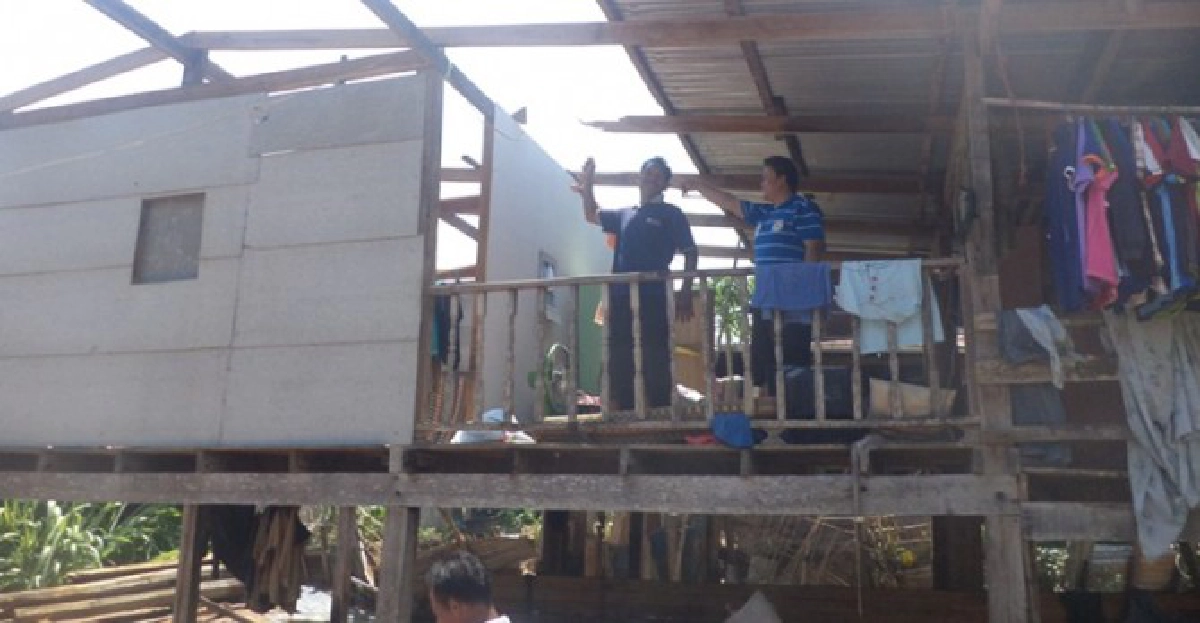 พายุถล่มบ้านเรือนเสียหายเจ็บ1