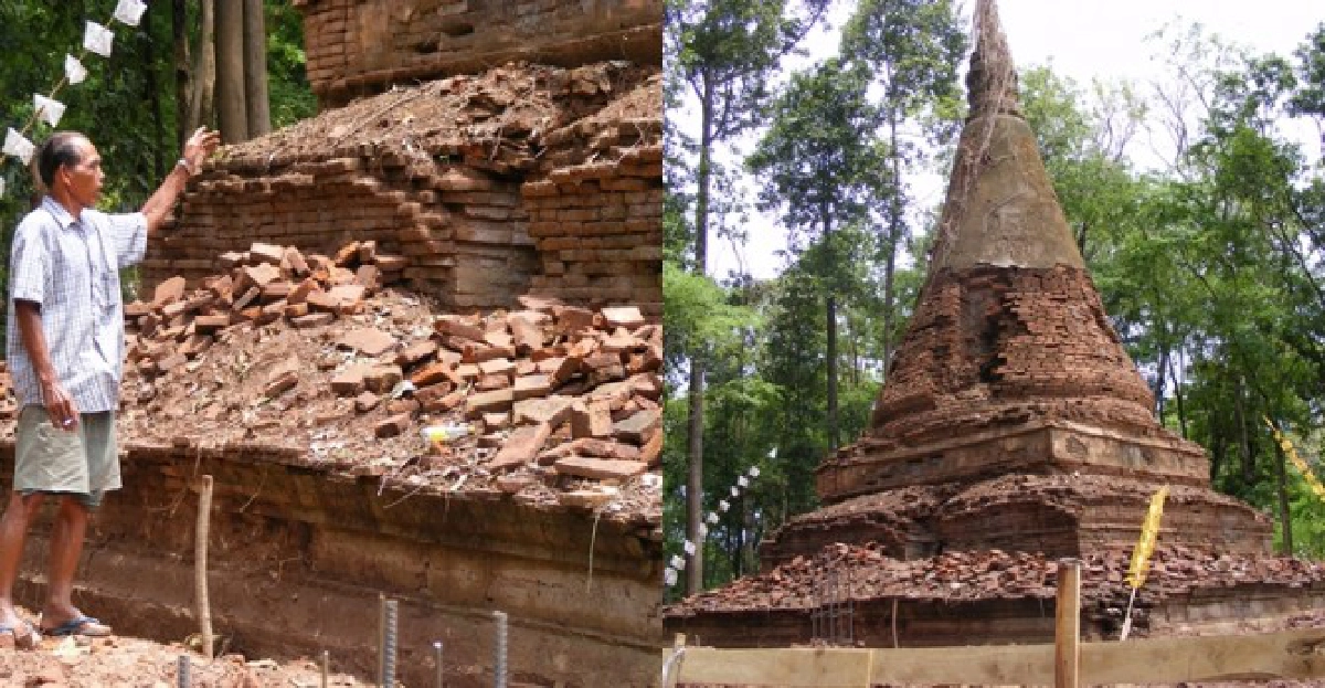 พบเจดีย์โบราณคาดอายุกว่า300ปี