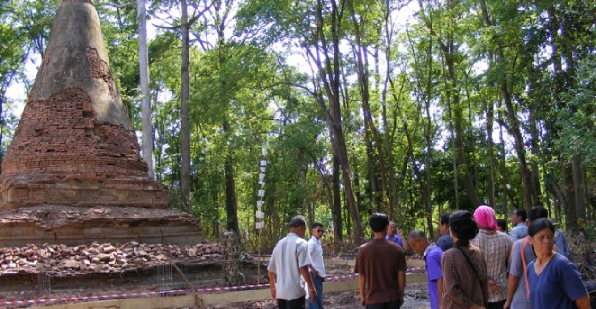 เฝ้า24ชม.'เจดีย์โบราณ'หวั่นขุดหาสมบัติ