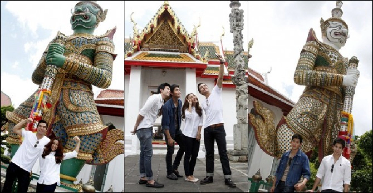 'นิว-เจษ-ไนกี้'ควง'ลิลลี่'ชมพระปรางค์ 'นิว-เจษ-ไนกี้'ควง'ลิลลี่'ชมพระปรางค์