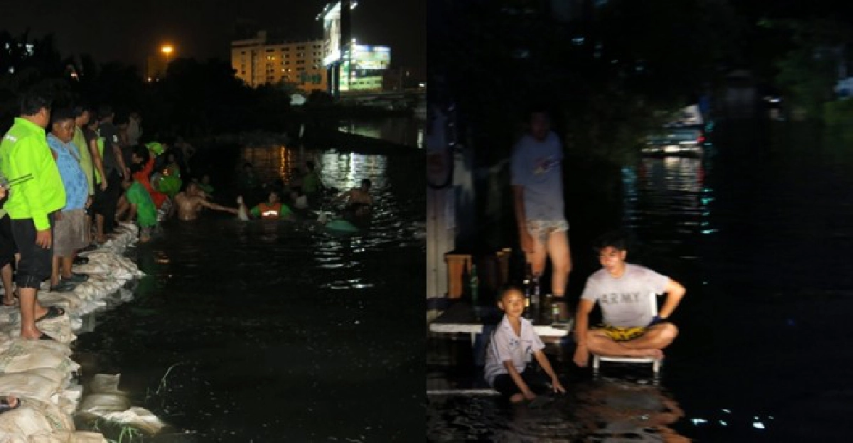ผนังกั้นน้ำสุขุมวิท50พังท่วมบ้านเรือน ผนังกั้นน้ำสุขุมวิท50พังท่วมบ้านเรือน