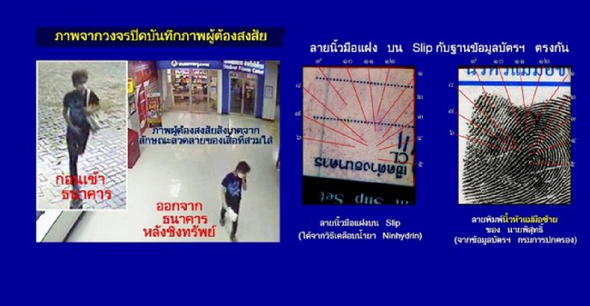 ลายนิ้วมือบน'สลิป'มัดนศ.ชิงทรัพย์แบงก์ ลายนิ้วมือบน'สลิป'มัดนศ.ชิงทรัพย์แบงก์
