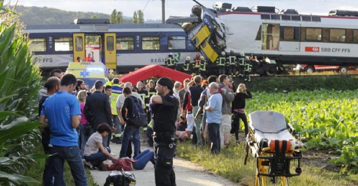 รถไฟชนประสานงาในสวิตเซอร์แลนด์ดับ1เจ็บ44
รถไฟชนประสานงาในสวิตเซอร์แลนด์ดับ1เจ็บ44