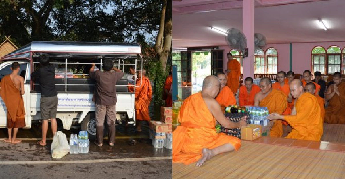 'ภารกิจพระ'ซับน้ำตาโยมประสบภัยน้ำท่วม 'ภารกิจพระ'ซับน้ำตาโยมประสบภัยน้ำท่วม