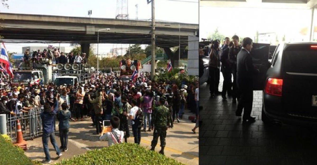 วุ่น!'กปปส.'บุก'สโมสรทบ.'เสียงปืนดัง วุ่น!'กปปส.'บุก'สโมสรทบ.'เสียงปืนดัง