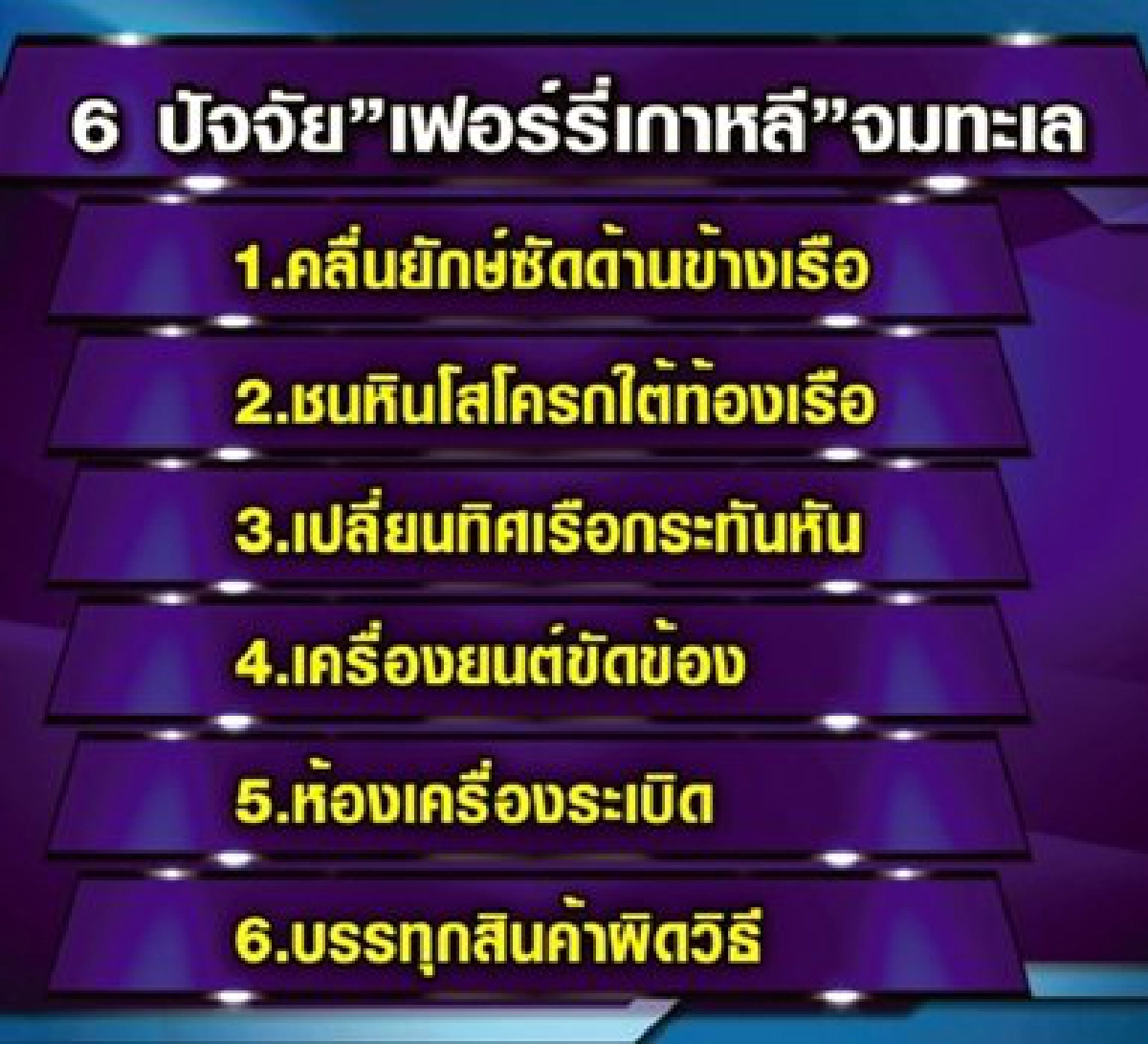 6จุดพิศวง..'เฟอร์รี่เกาหลี'จมทะเล