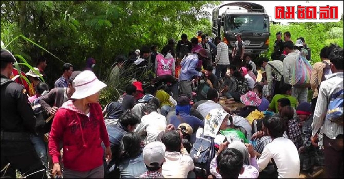 รวบ106แรงงานเขมรเถื่อนซุกป่าอ้อย รวบ106แรงงานเขมรเถื่อนซุกป่าอ้อย