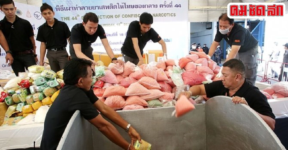 เผายาเสพติดมูลค่า6,565ล้าน เผายาเสพติดมูลค่า6,565ล้าน