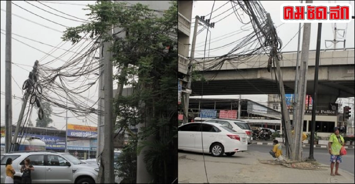 ฟ้องด้วยภาพ : กลัวเสาไฟจะล้ม ฟ้องด้วยภาพ : กลัวเสาไฟจะล้ม