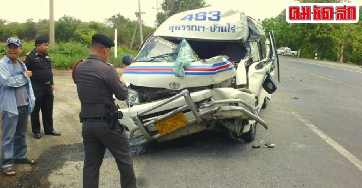 รถตู้โดยสารชนท้ายสิบล้อเจ็บ4