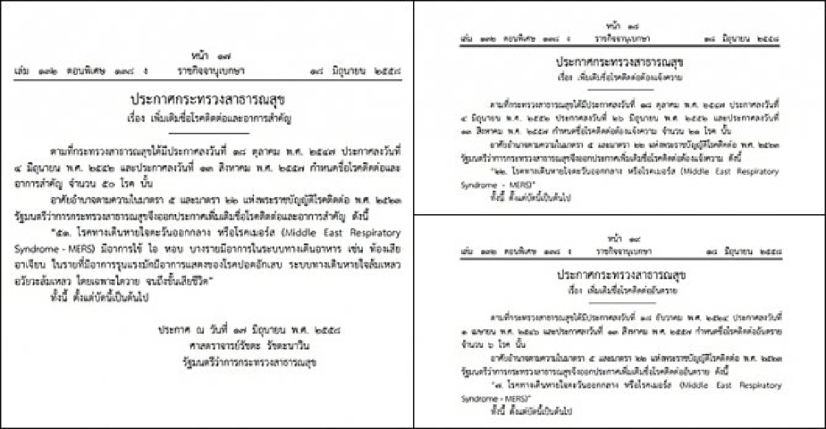 'เมอร์ส'โรคติดต่ออันตรายต้องแจ้งความ 'เมอร์ส'โรคติดต่ออันตรายต้องแจ้งความ