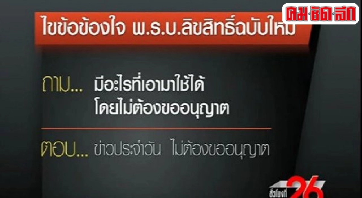 ไขข้อข้องใจพ.ร.บ.ลิขสิทธิ์ฉบับใหม่
