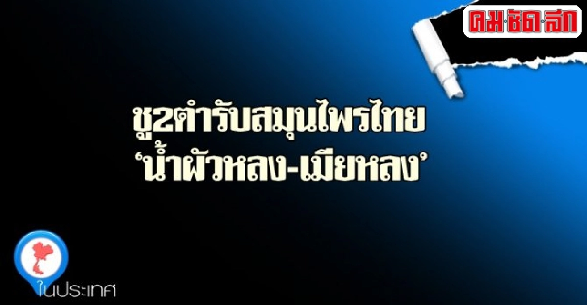 ชู2ตำรับสมุนไพรไทยน้ำผัวหลง-เมียหลง