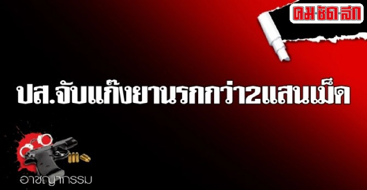 ปส.จับแก๊งยานรกกว่า2แสนเม็ด ปส.จับแก๊งยานรกกว่า2แสนเม็ด