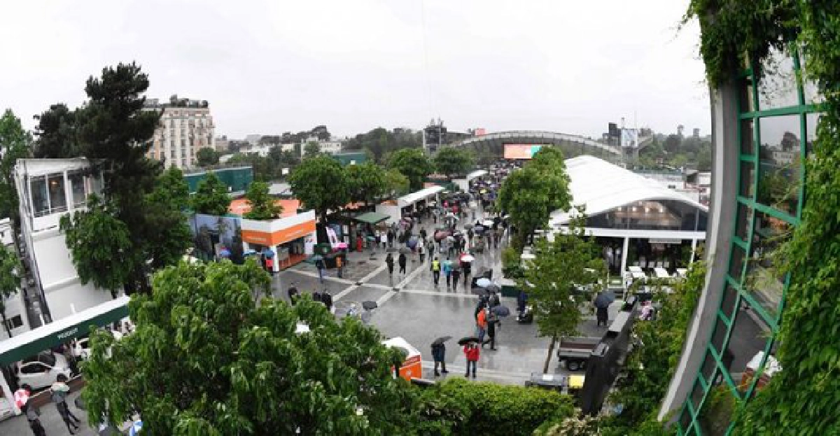 ฝนถล่มเฟรนช์ โอเพ่นส่อเลื่อนแข่งอีกวัน ฝนถล่มเฟรนช์ โอเพ่นส่อเลื่อนแข่งอีกวัน