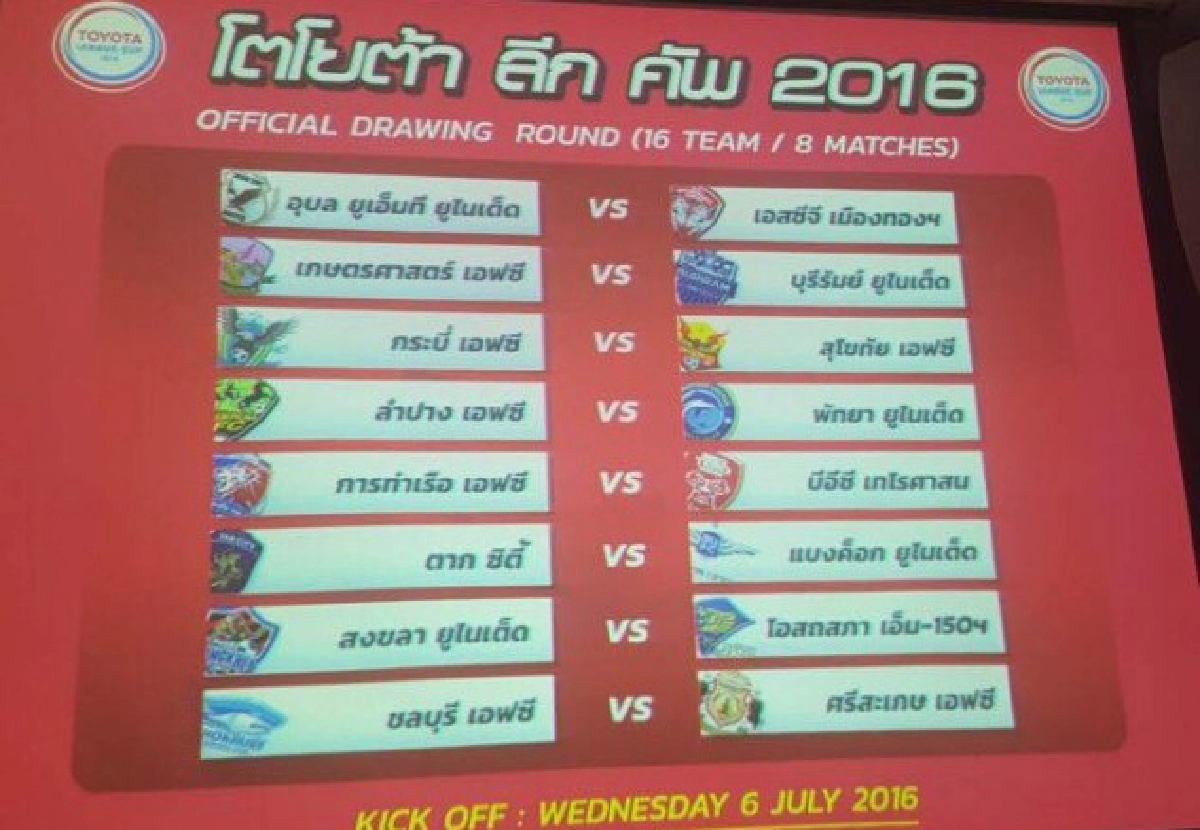 จับติ้วลีกคัพ 16 ทีม เทโรฯ งานหนักชนท่าเรือ จับติ้วลีกคัพ 16 ทีม เทโรฯ งานหนักชนท่าเรือ