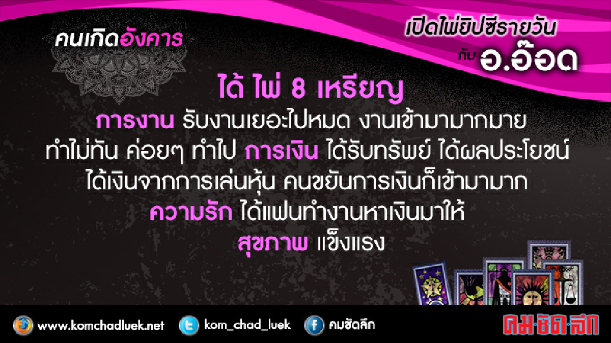 เปิดไพ่ยิปซีรายวัน : อ.14มิ.ย.59