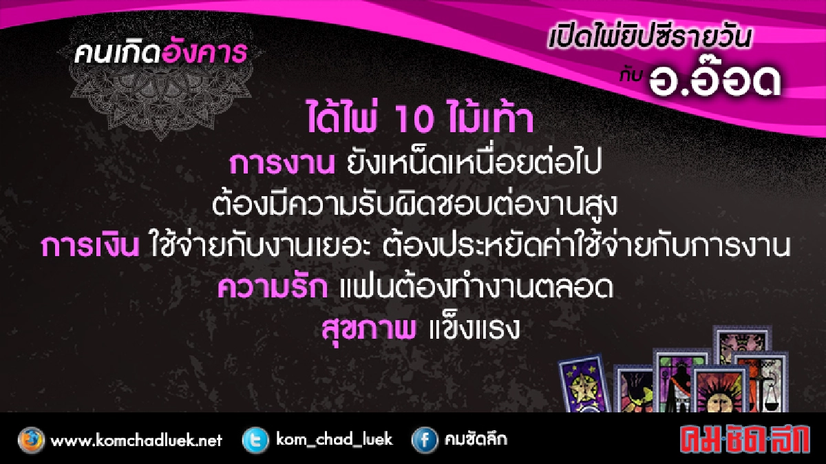 เปิดไพ่ยิปซีรายวัน : อ.21มิ.ย.59 เปิดไพ่ยิปซีรายวัน : อ.21มิ.ย.59