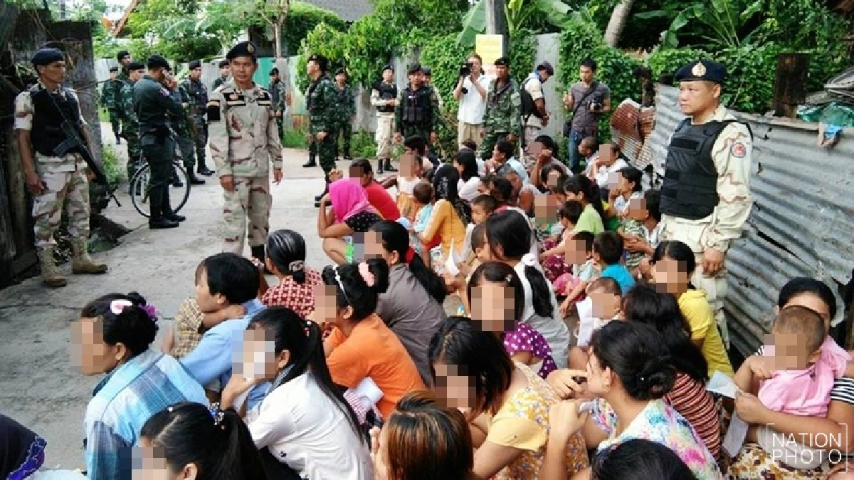 ตากรวบแรงงานต่างด้าวผิดกฎหมาย128ราย ตากรวบแรงงานต่างด้าวผิดกฎหมาย128ราย