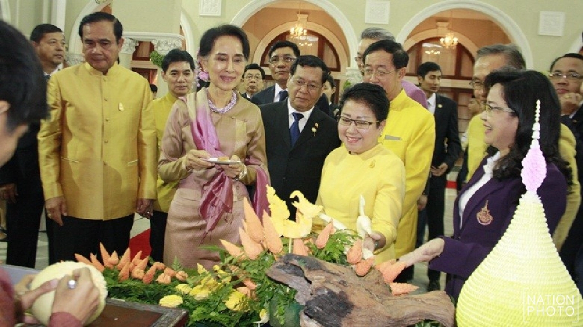 ‘ราชมงคลพระนคร’ทูตวัฒนธรรมเนรมิตทำเนียบต้อนรับ‘ออง ซาน ซูจี’